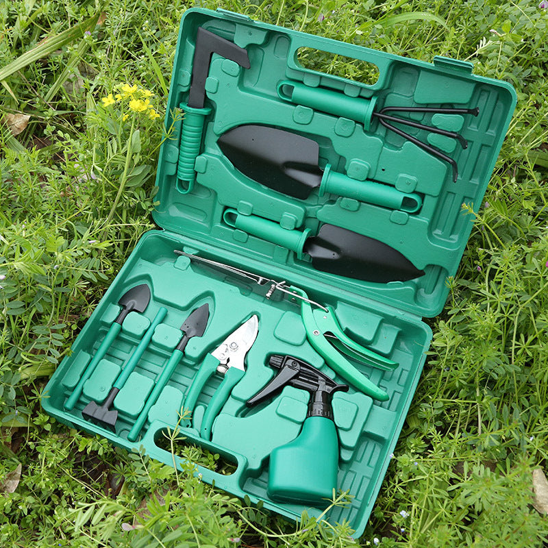 Zehnteiliges Gartengeräte-Set