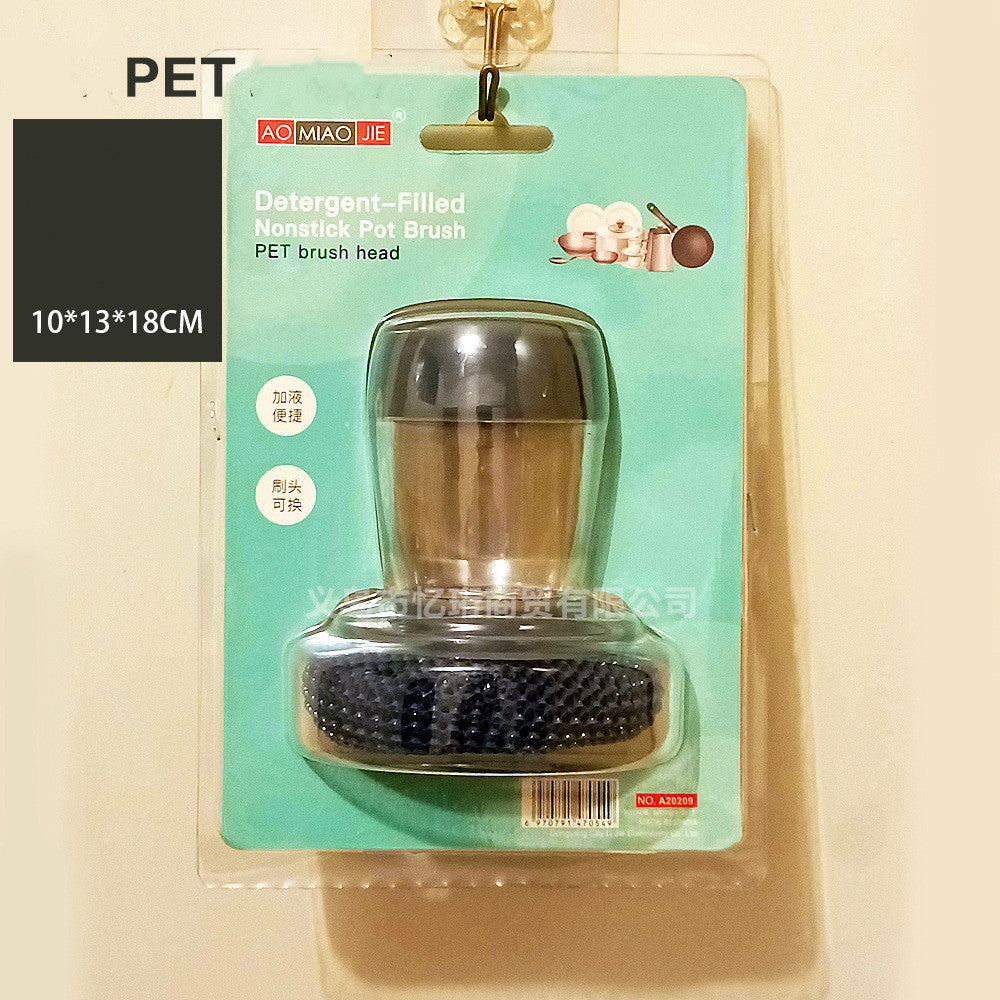 Küchenseifenspender Handflächenbürstenreiniger Druckbürste Küchenreinigungswerkzeuge