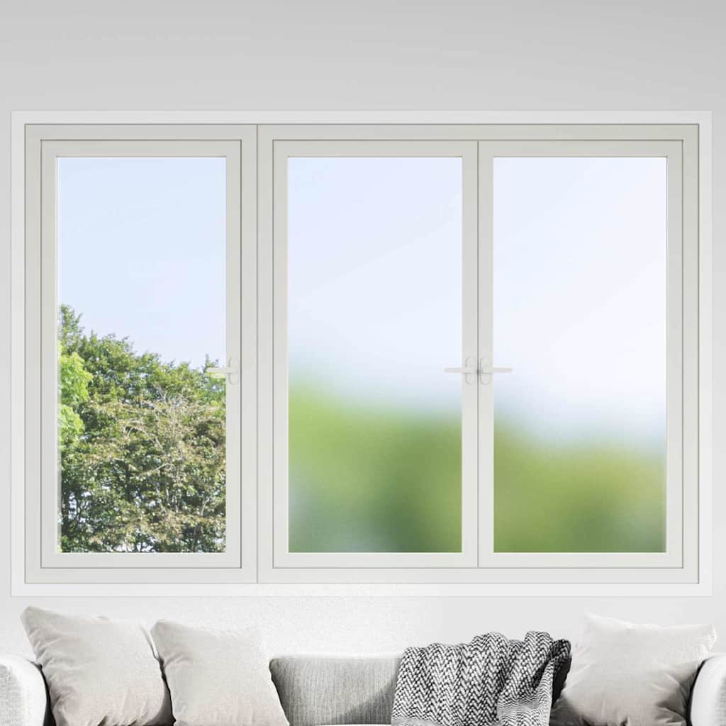 Statische Fensterfolie Frostiges Grau 90 X 1000 Cm Pvc