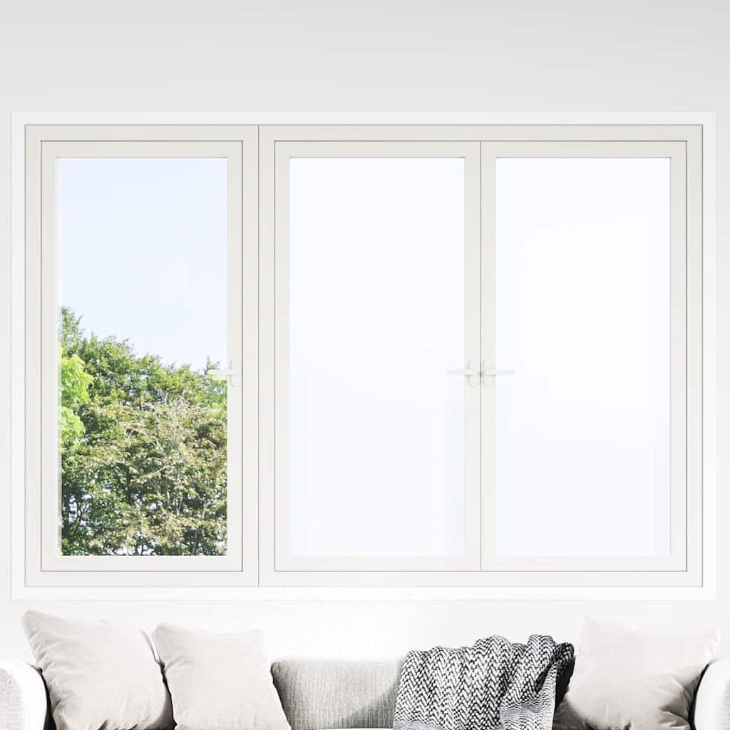 Statische Fensterfolie Frostiges Grau 90 X 1000 Cm Pvc