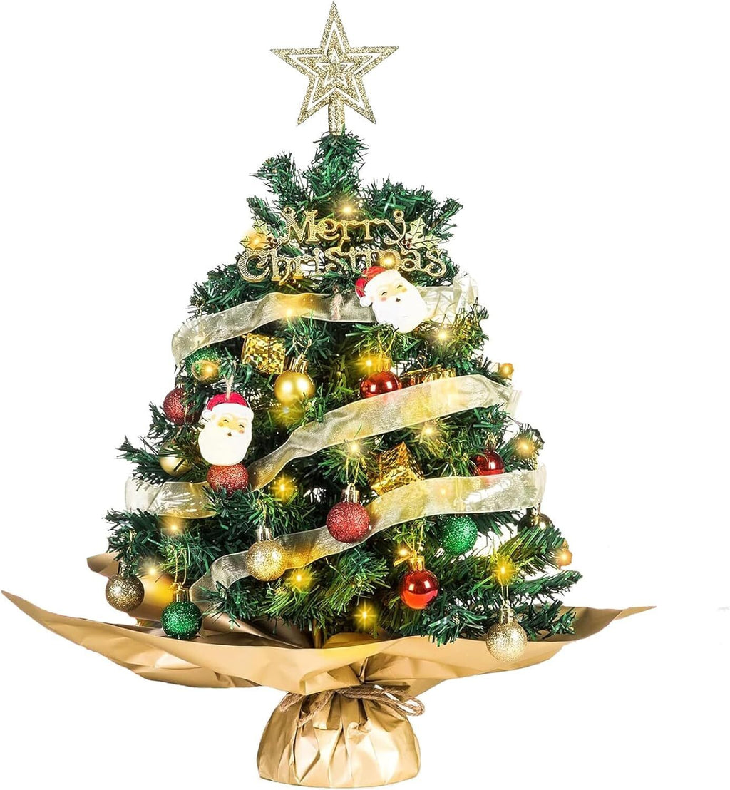 Mini Weihnachtsbaum mit LED Beleuchtung – kleiner künstlicher Tannenbaum Dekoration