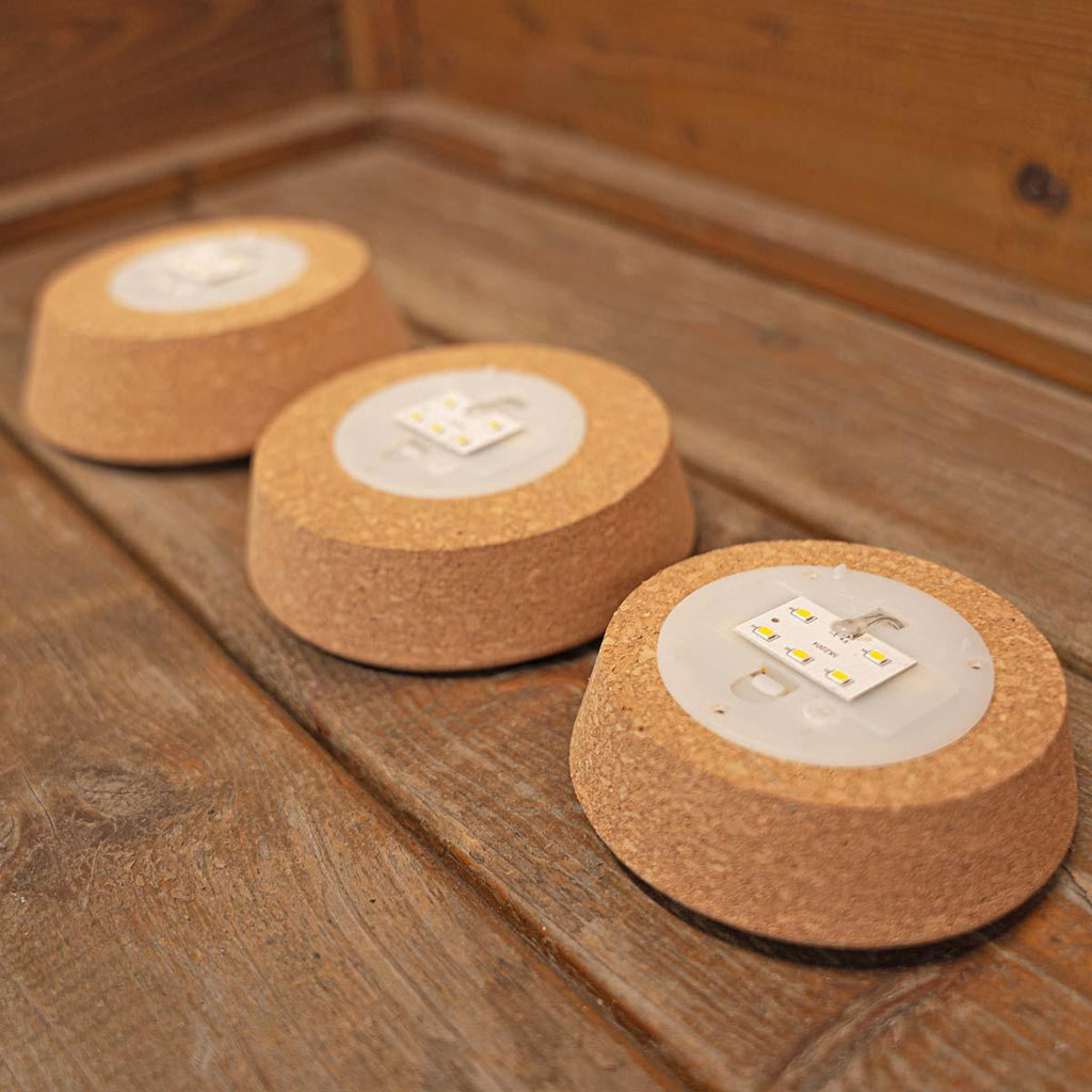 LED-Kork L  - Kork mit Beleuchtung - LED-Lampe für Terrarien - 13,2 x 11,9 x 3,5 cm