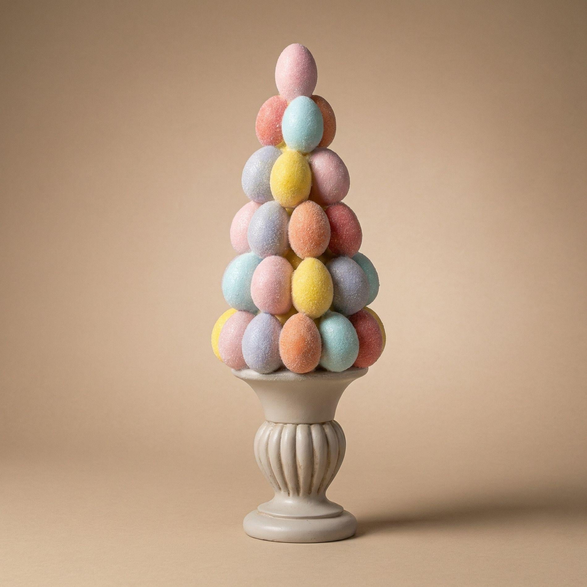 Osterei Baum Dekoration - Glitzer Pastell Eier - ↑ 40 cm