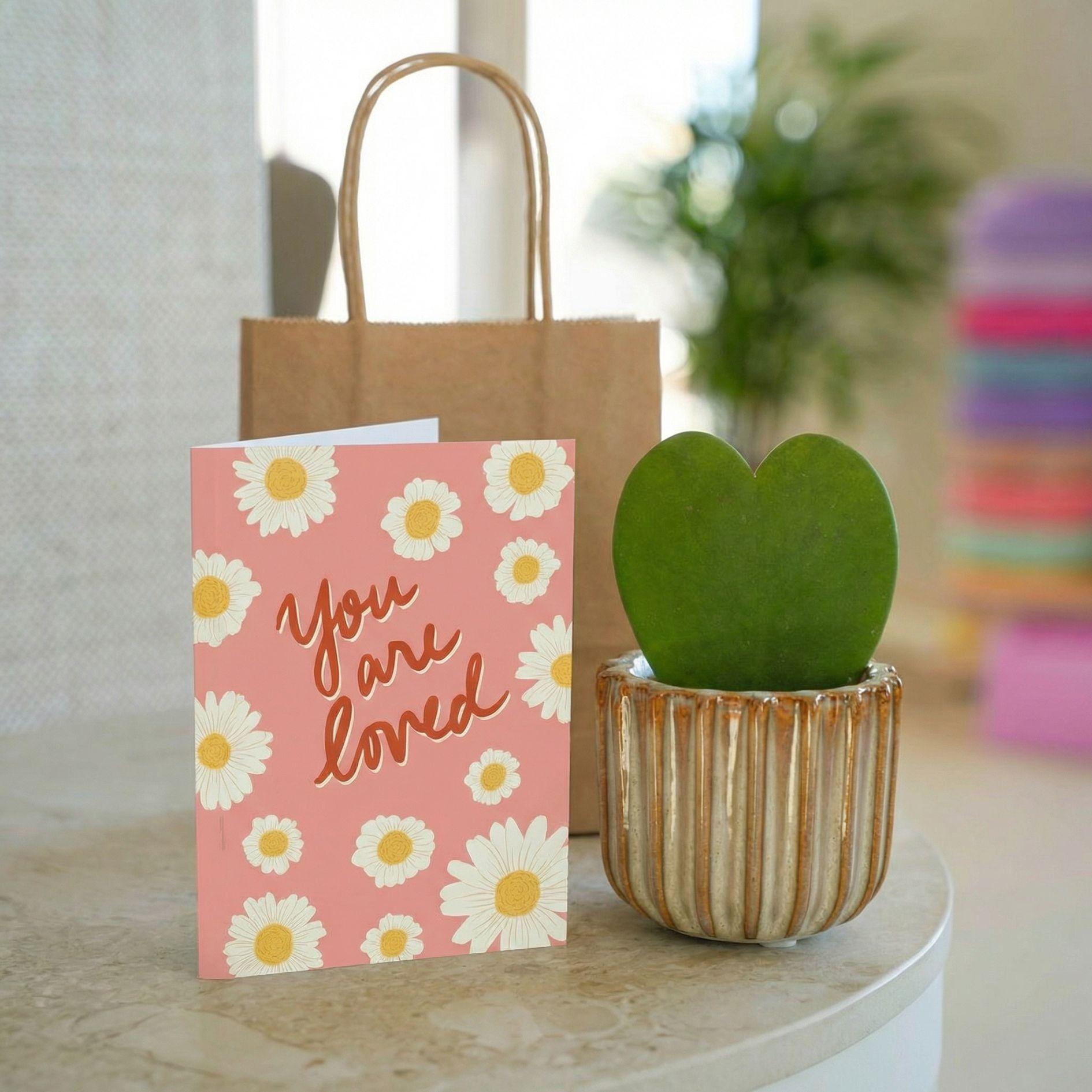 Geschenkset – Love Set – Herzpflanze, Topf, Grußkarte & Geschenktüte