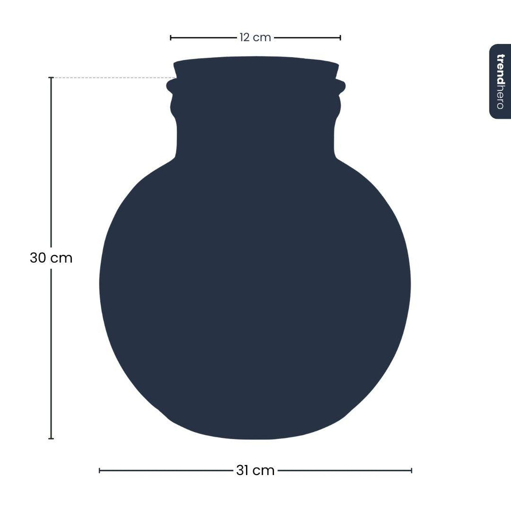 Terrarienflasche mit (LED-)Korken – Bolder Bob – Ø 30 cm, Höhe 31 cm – Mit LED-Korken