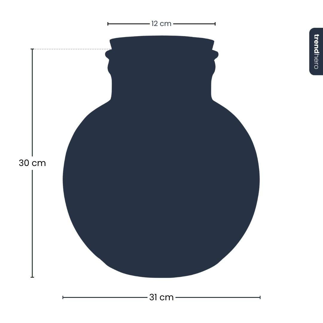 Terrarienflasche mit (LED-)Korken – Bolder Bob – Ø 30 cm, Höhe 31 cm – Mit LED-Korken