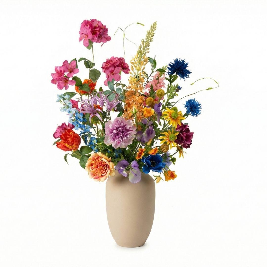 Kunstblumenstrauß - Summer Garden Deluxe - Real Touch - 19 Stiele - ↑ 100 cm