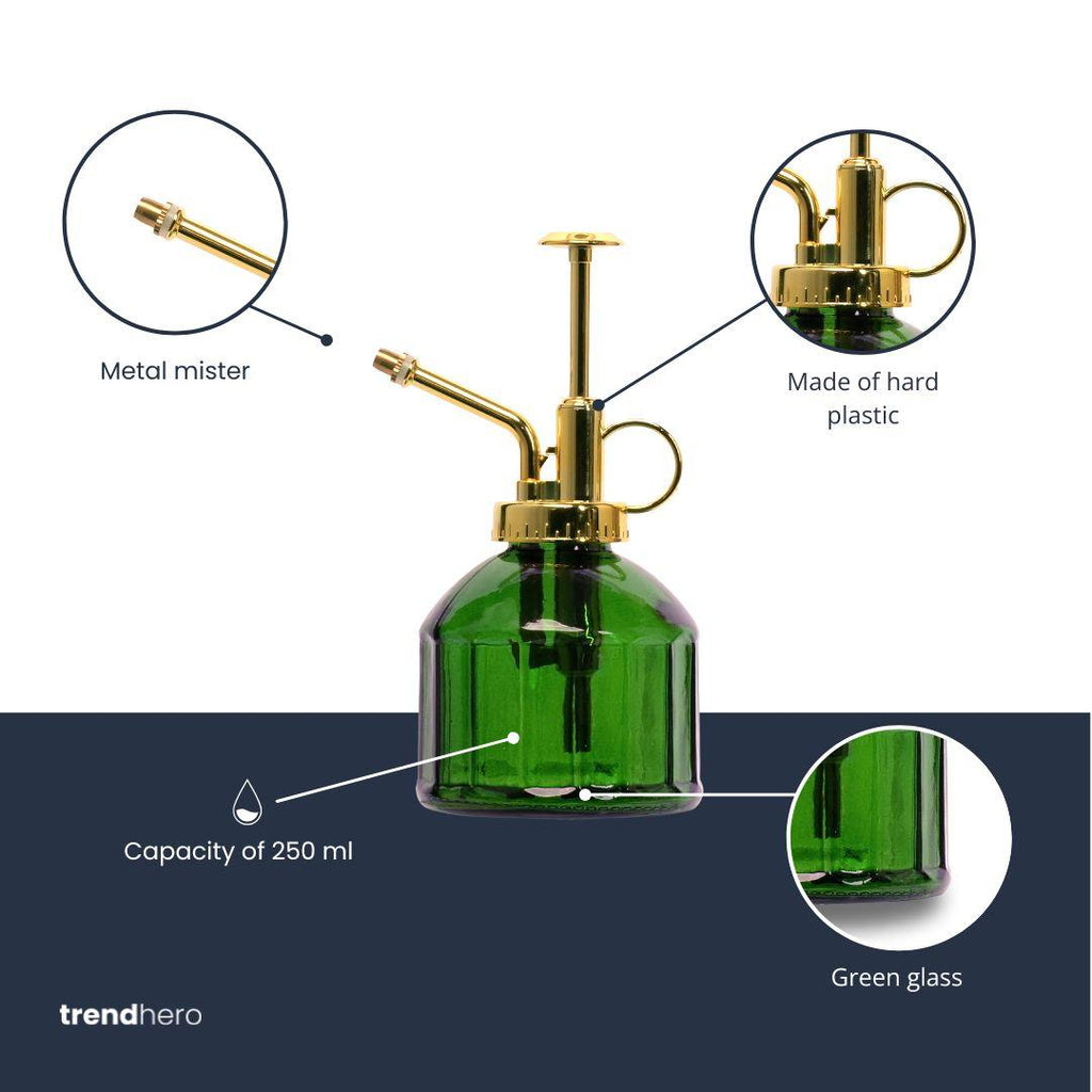 Pflanzenzerstäuber aus grünem Glas – 0,25 Liter