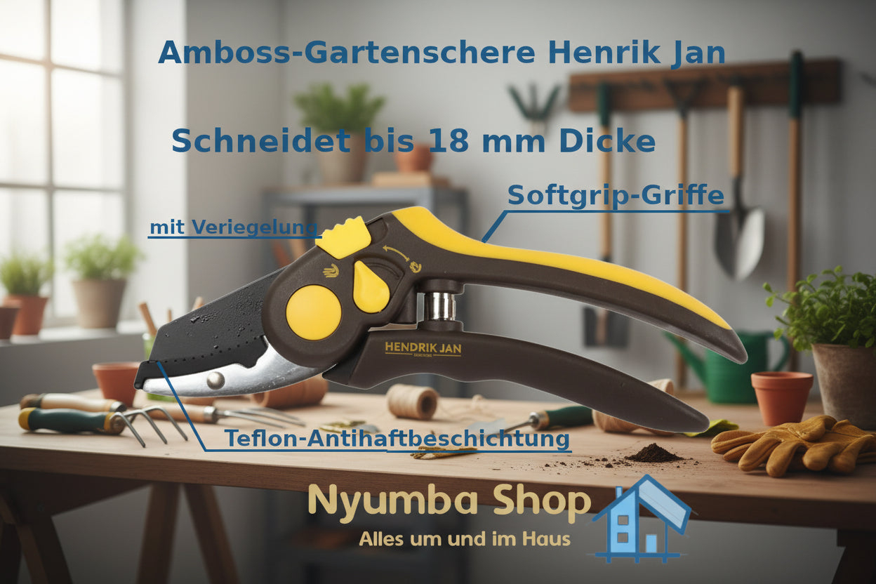Hendrik Jan Gartenschere Kunststoff Amboss 205 mm