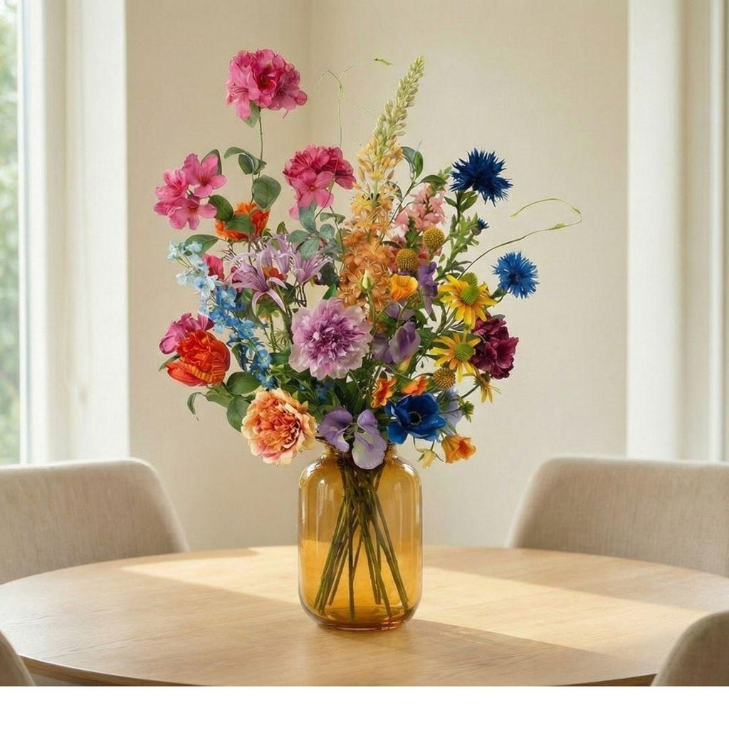 Kunstblumenstrauß - Summer Garden Deluxe - Real Touch - 19 Stiele - ↑ 100 cm