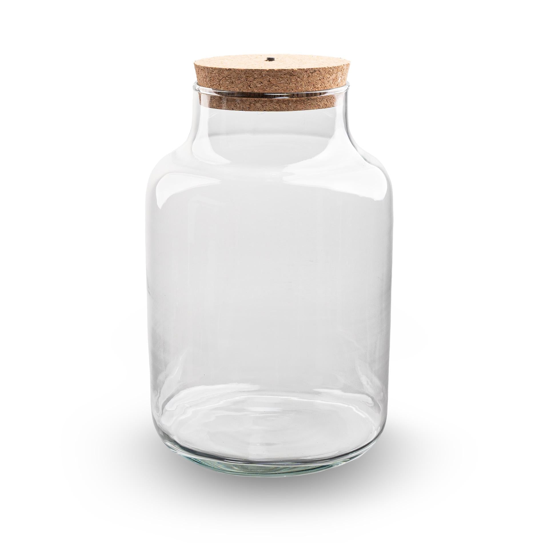 Terrarienflasche mit Beleuchtung – Milky – Ø 21 cm ↑ 30 cm
