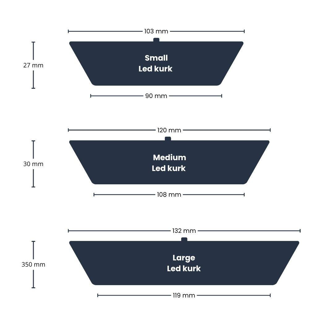 LED-Kork L  - Kork mit Beleuchtung - LED-Lampe für Terrarien - 13,2 x 11,9 x 3,5 cm