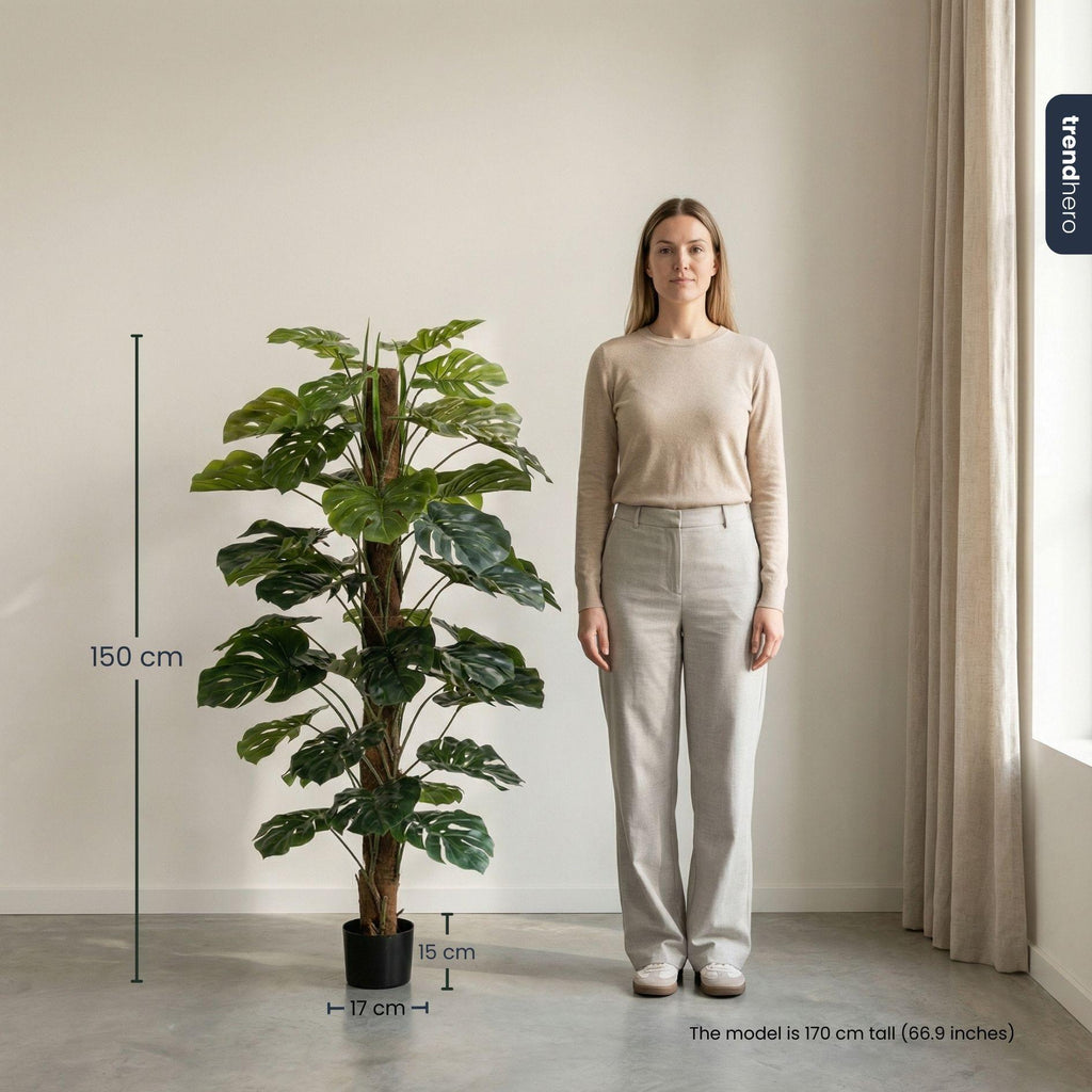 Monstera auf Ständer 150 cm – Kunstpflanze – Künstliche Pflanze