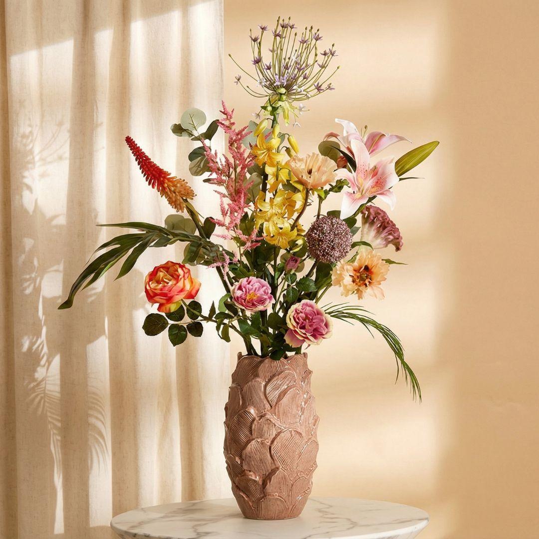 Kunstblumenstrauß - Tropical Chic Deluxe - Real Touch - 13 Stiele - ↑ 105 cm