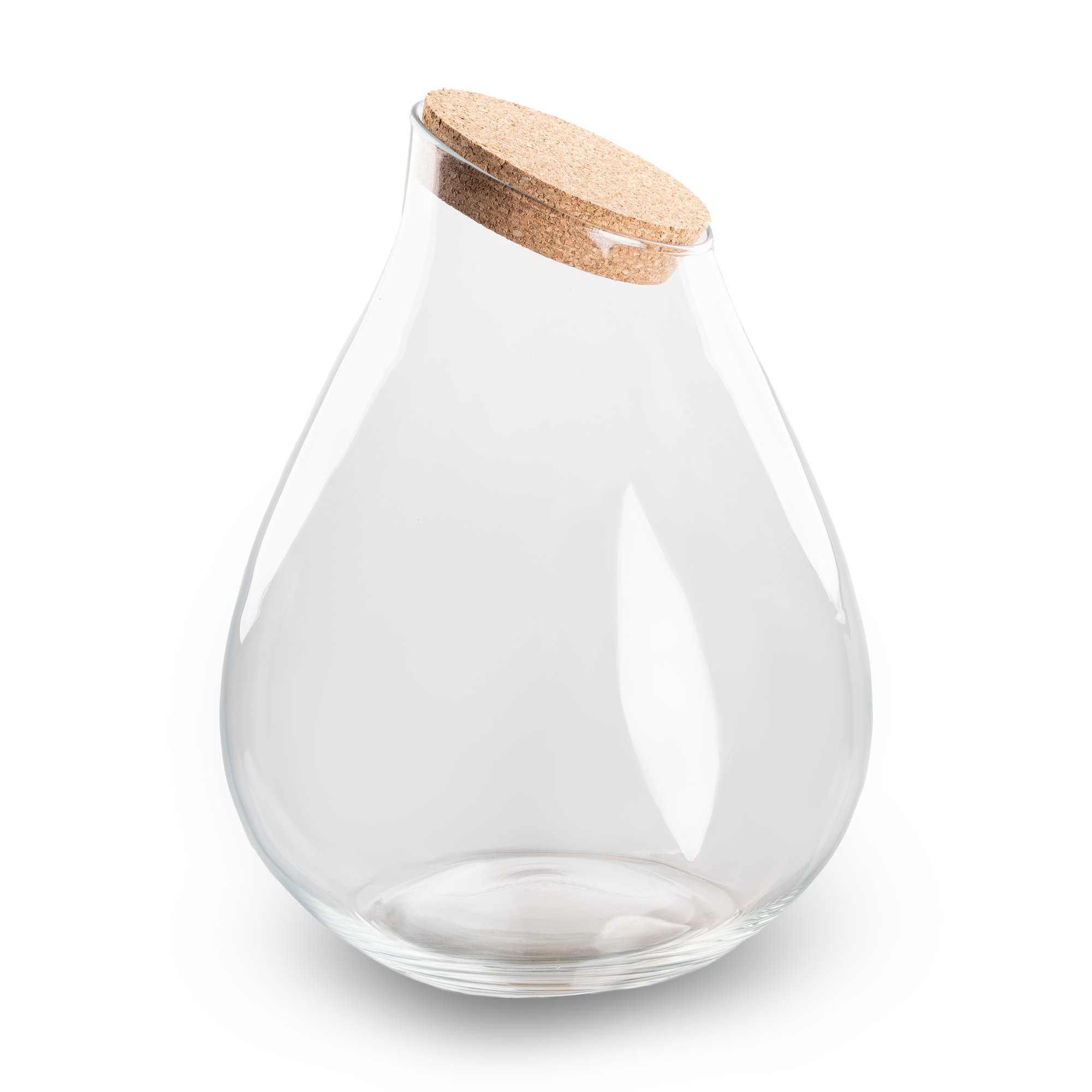 Terrarienflasche mit Korkverschluss – Drop XXL – Ø 34 cm ↑ 43 cm