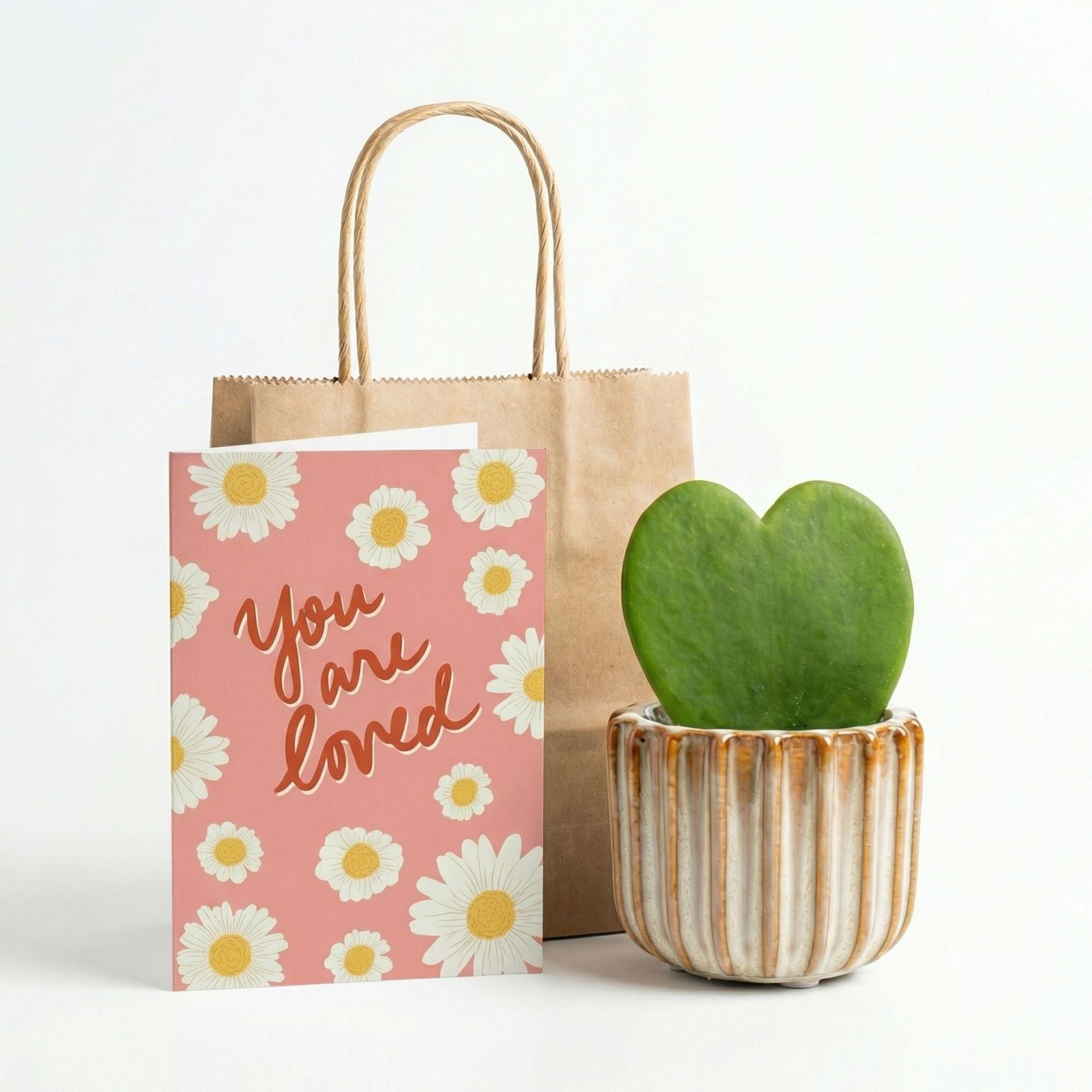 Geschenkset – Love Set – Herzpflanze, Topf, Grußkarte & Geschenktüte
