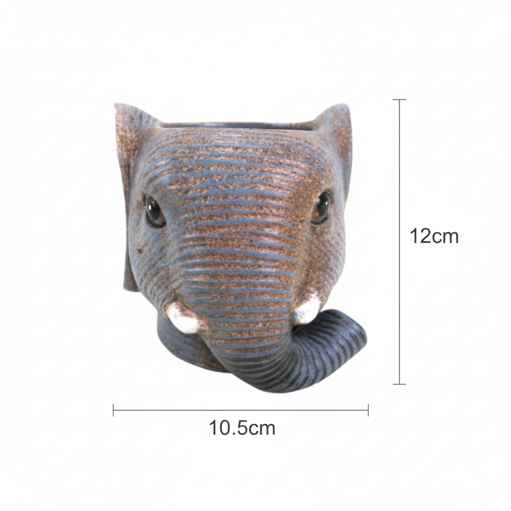 Pflanzkübel „Olifant“ D11/12x10cm - Grau - D11/12x10cm