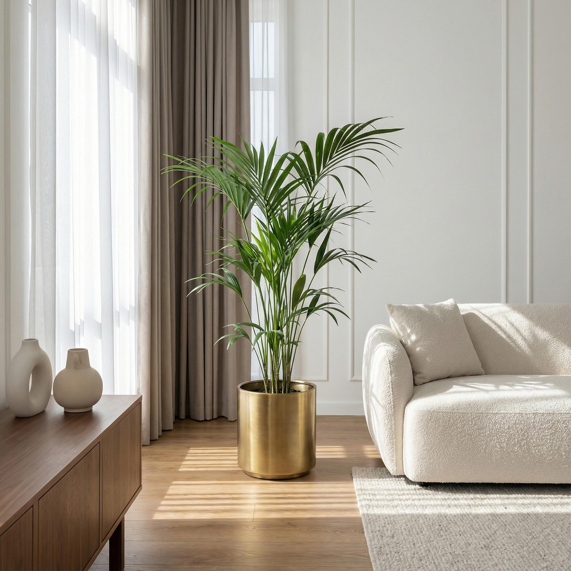 Green boutiQ - Zimmerpflanze - Howea Forsteriana - Kentia-Palme - Wenig Pflege - Grün - 1 Pflanze - Topf 24cm - Höhe 140-150cm