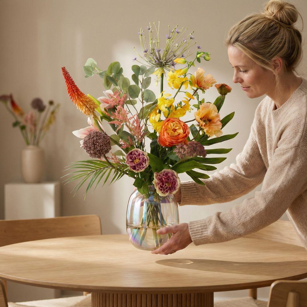 Kunstblumenstrauß - Tropical Chic Deluxe - Real Touch - 13 Stiele - ↑ 105 cm