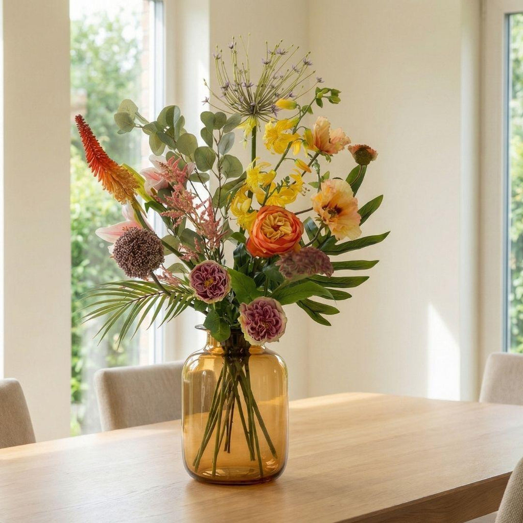 Kunstblumenstrauß - Tropical Chic Deluxe - Real Touch - 13 Stiele - ↑ 105 cm