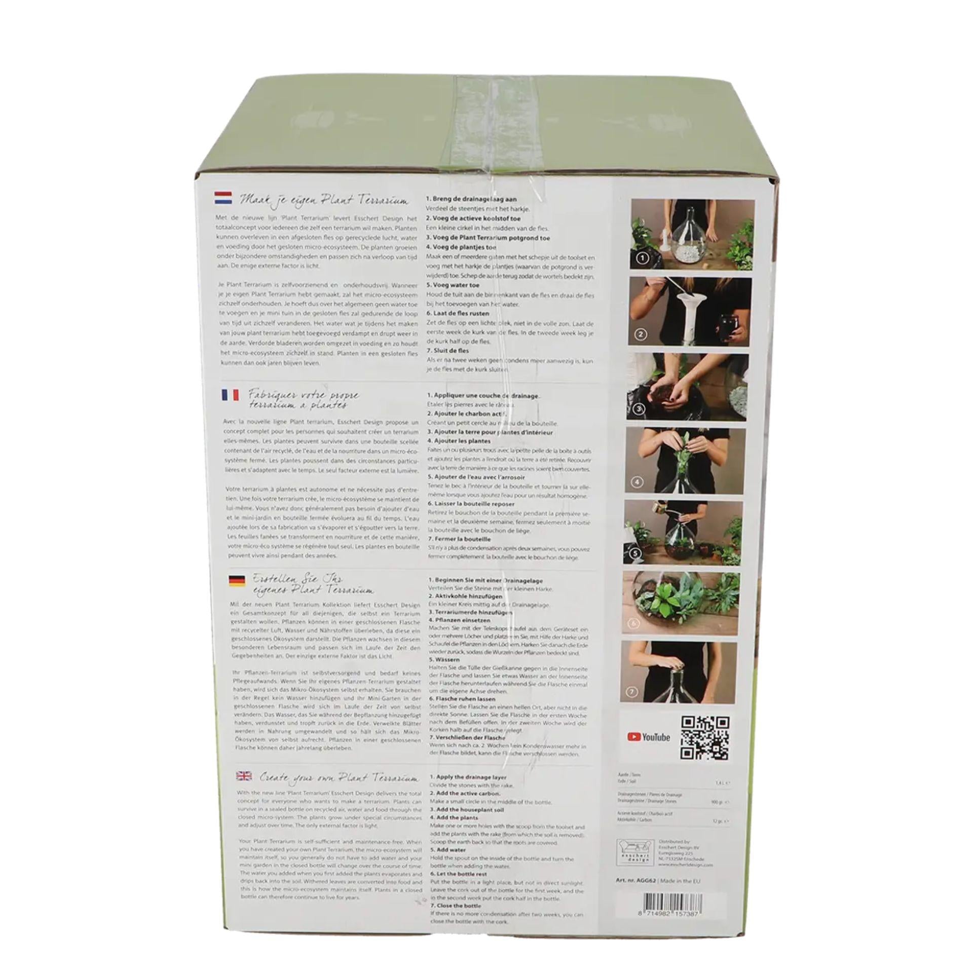 DIY-Pflanzterrarium-Set 5 l – Erstellen Sie Ihr eigenes geschlossenes Ökosystem | In Geschenkbox