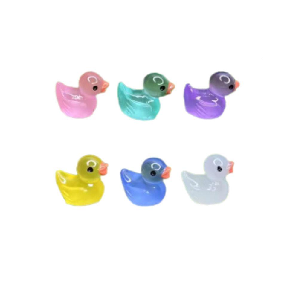 Im Dunkeln leuchtend – Enten – Mehrfarbig – ↑ 2 cm – 7 Stück