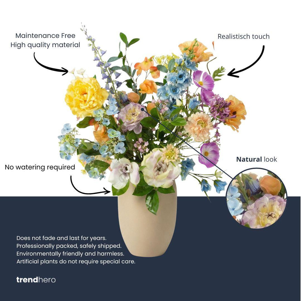 Kunstblumenstrauß - Soft Spring Deluxe - Real Touch - 18 Stiele - ↑ 85 cm