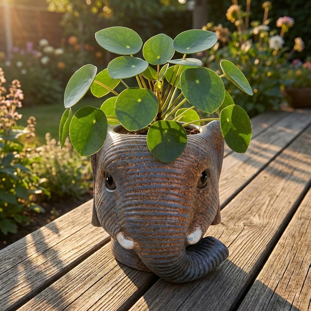 Pflanzkübel „Olifant“ D11/12x10cm - Grau - D11/12x10cm