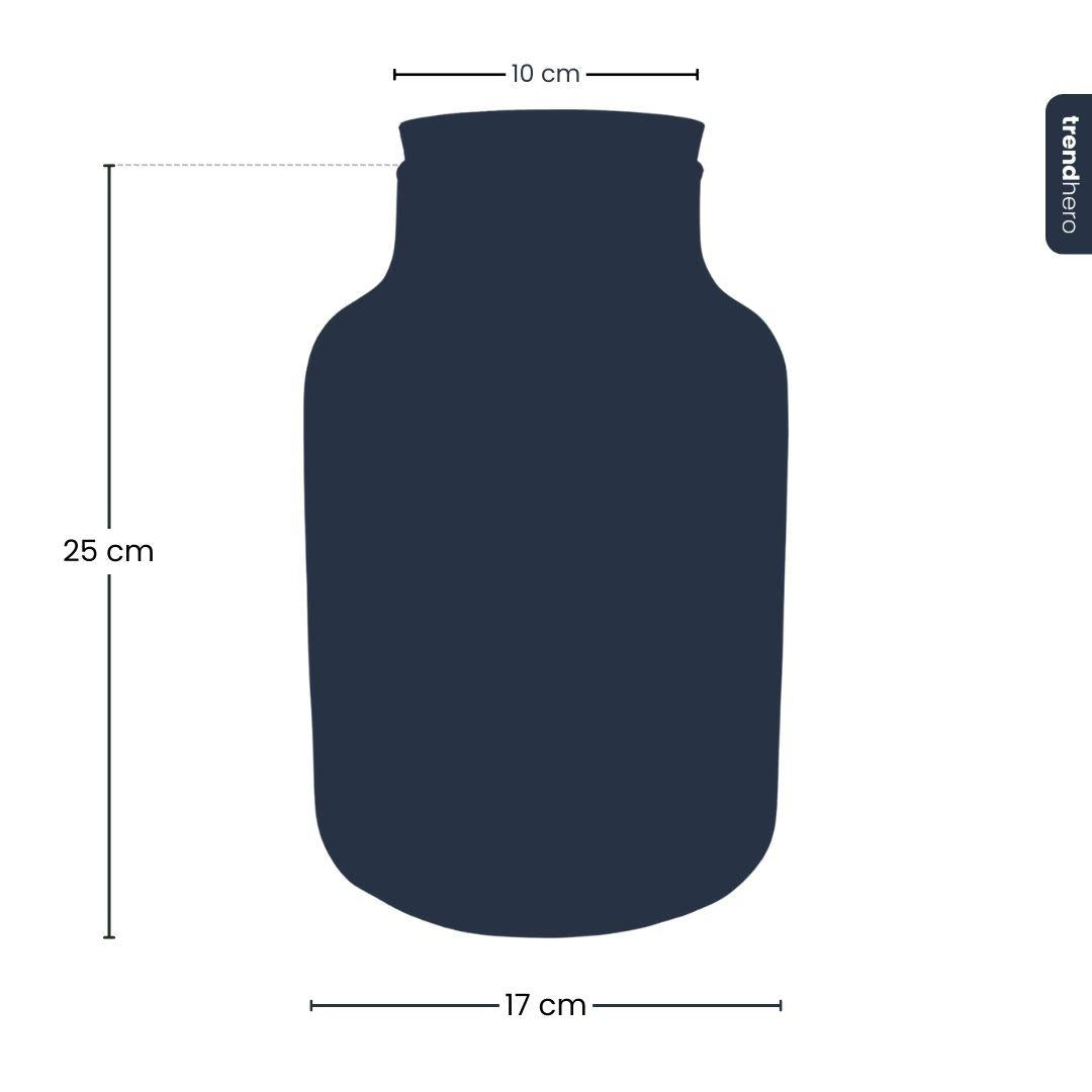 Terrarienflasche mit Korkverschluss – Little Milky mit LED-Korkverschluss – Geschlossenes großes Terrarium ↑ 24,5 cm