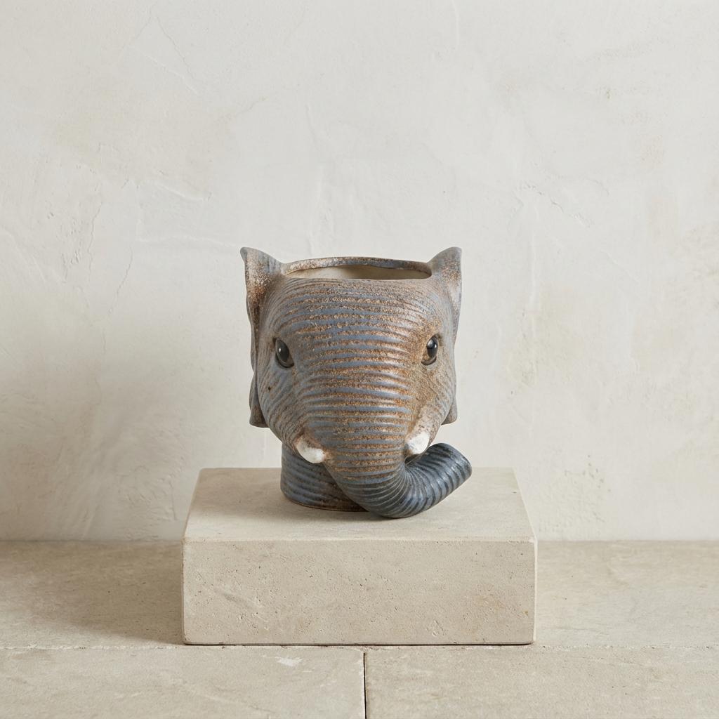 Pflanzkübel „Olifant“ D11/12x10cm - Grau - D11/12x10cm