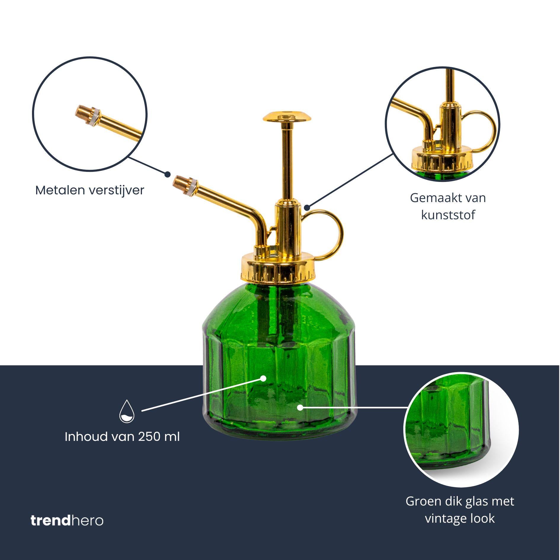 Pflanzensprühflasche – Grün – Glas – 0,25 Liter