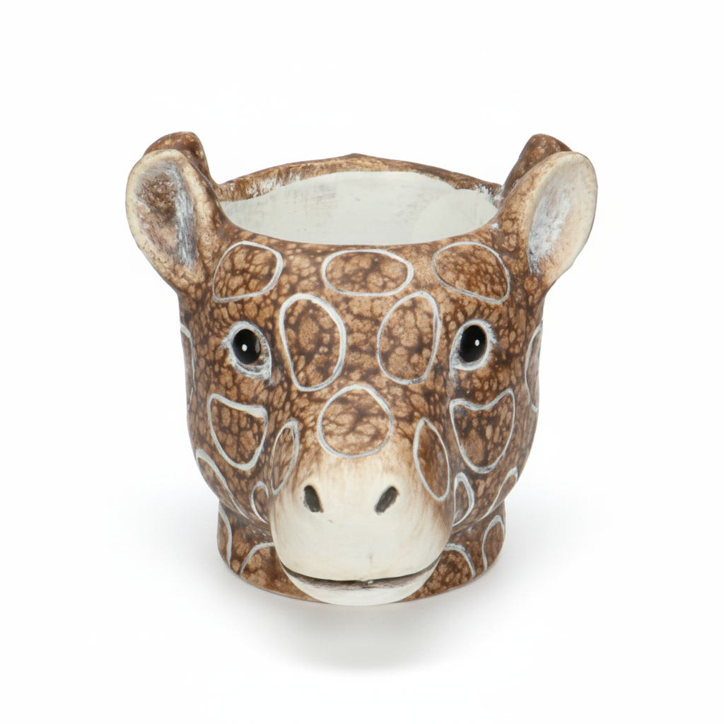 Pflanzentopf Giraffe D11/14x11cm - Braun - D11/14x11cm