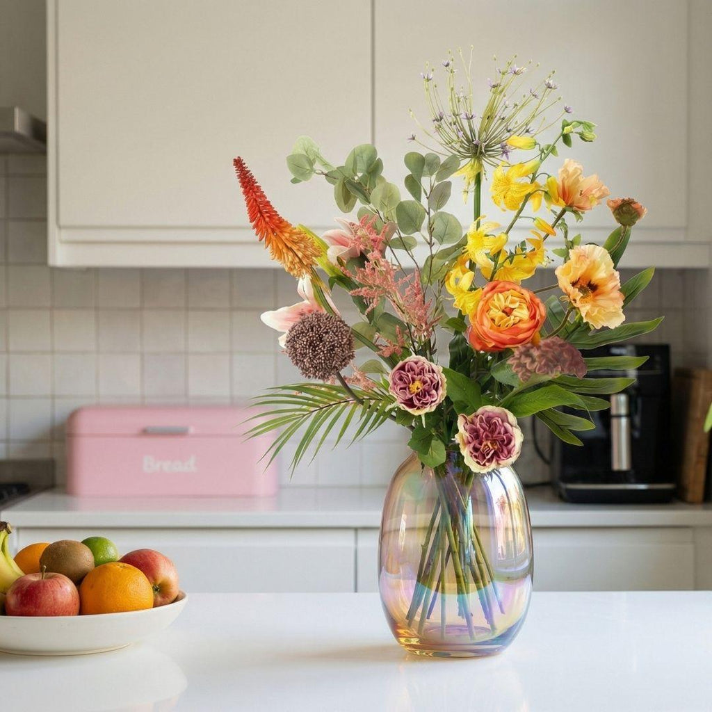 Kunstblumenstrauß - Tropical Chic Deluxe - Real Touch - 13 Stiele - ↑ 105 cm